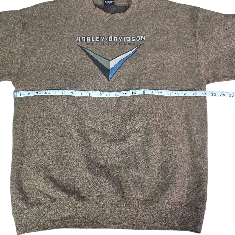 Harley-Davidson Vintage 1997 Brownish Salt N Pepper Crewneck Sweatshirt XL - Picture 8 of 10